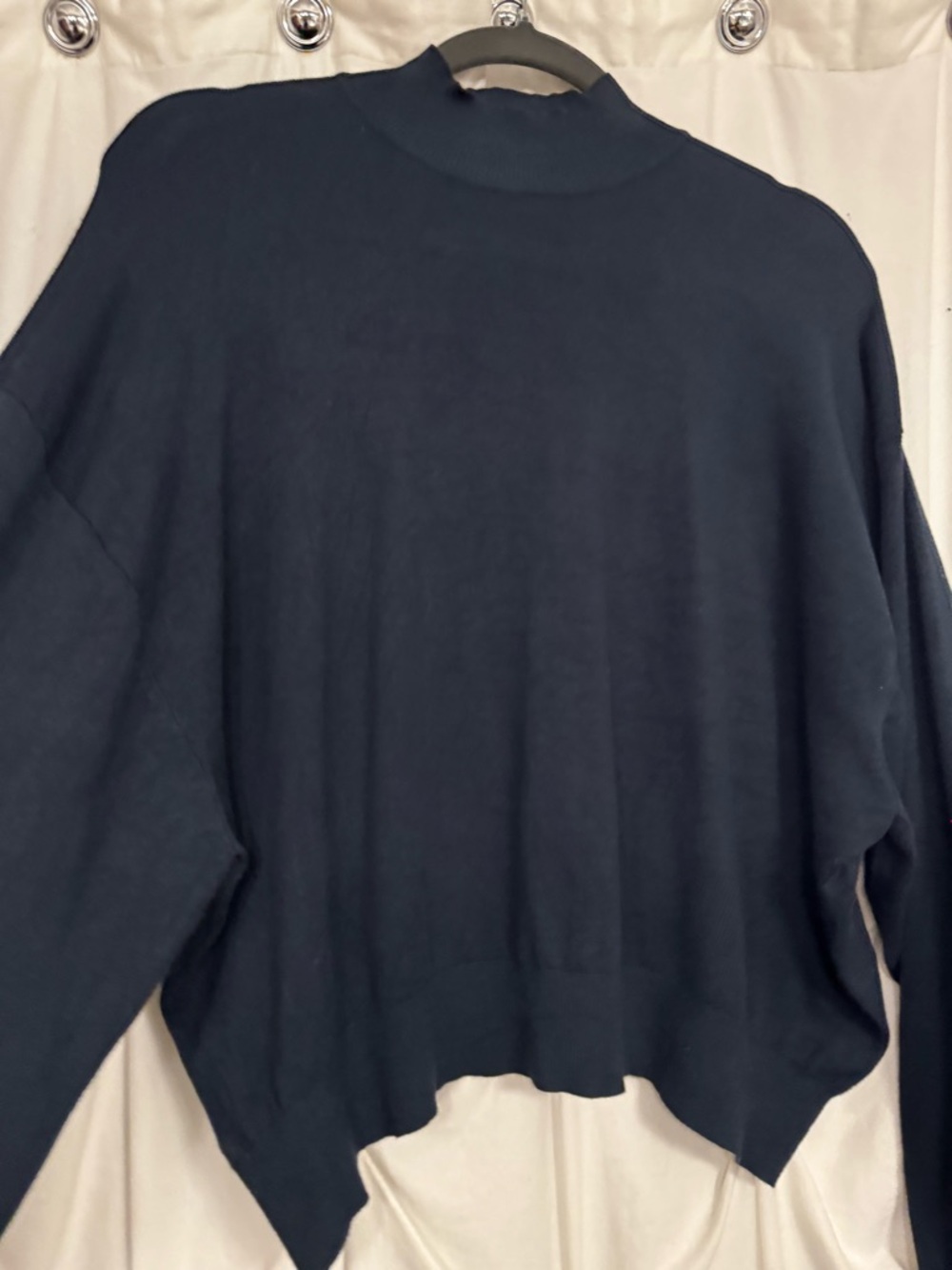 Wild Fable dark blue Mock Neck Sweater Cropped Medium